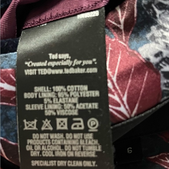 Ted Baker London Blue Velvet Bomber Jacket Size 6 - Picture 8 of 14